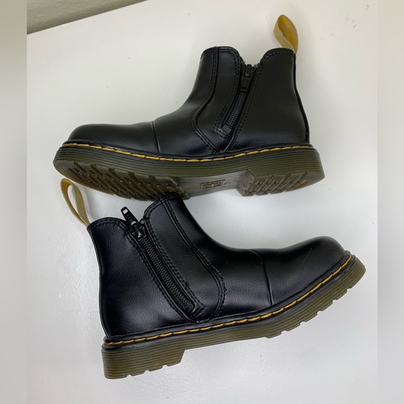 Dr. Martens Black Chelsea Boots with Gold Accents - Picture 3 of 7